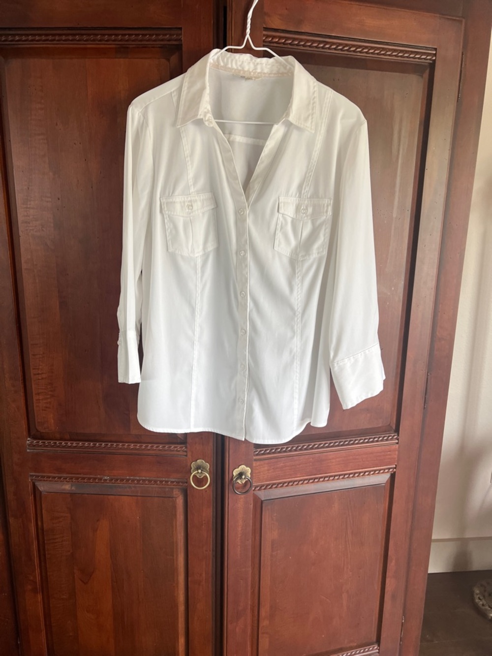 Classic White Button-Up Shirt
